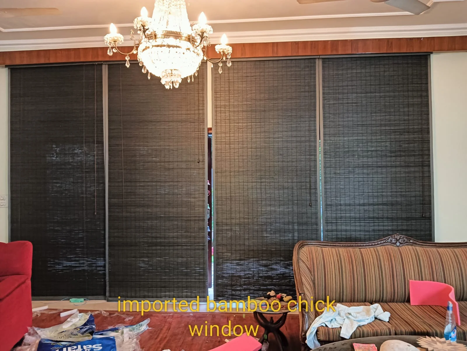 Bamboo Blinds for Balcony installation 2 in Sector 62