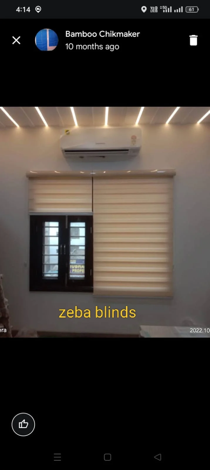 Bamboo Blinds for Restaurant installation 2 in Cyber Hub & MG Road