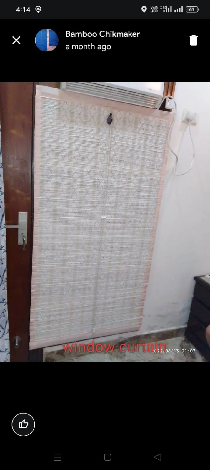 Bamboo Blinds for Balcony installation 3 in Sector 62