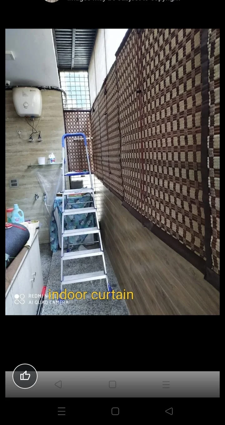 Bamboo Blinds for Balcony Waterproof installation 4 in Sector 168