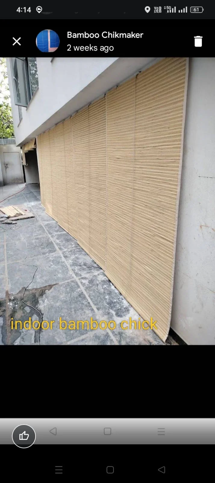 Bamboo Blinds for Restaurant installation 5 in Cyber Hub & MG Road