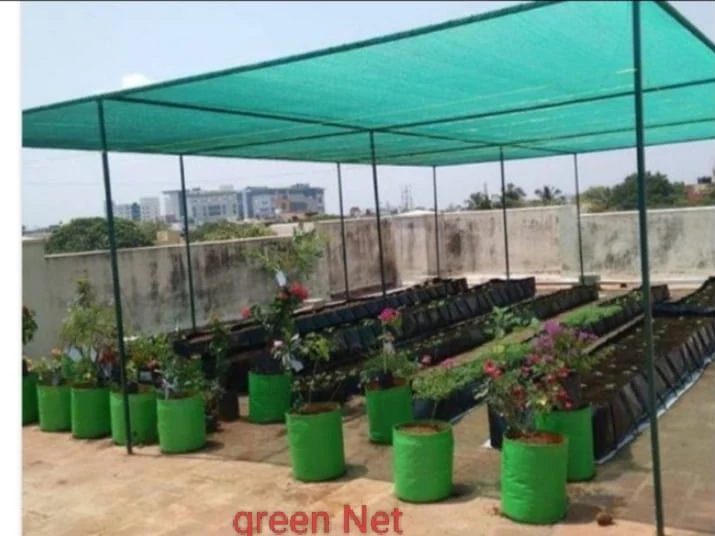 UV-Stabilized Agro Green Shade Netting Canopy for Rooftop Terrace Garden